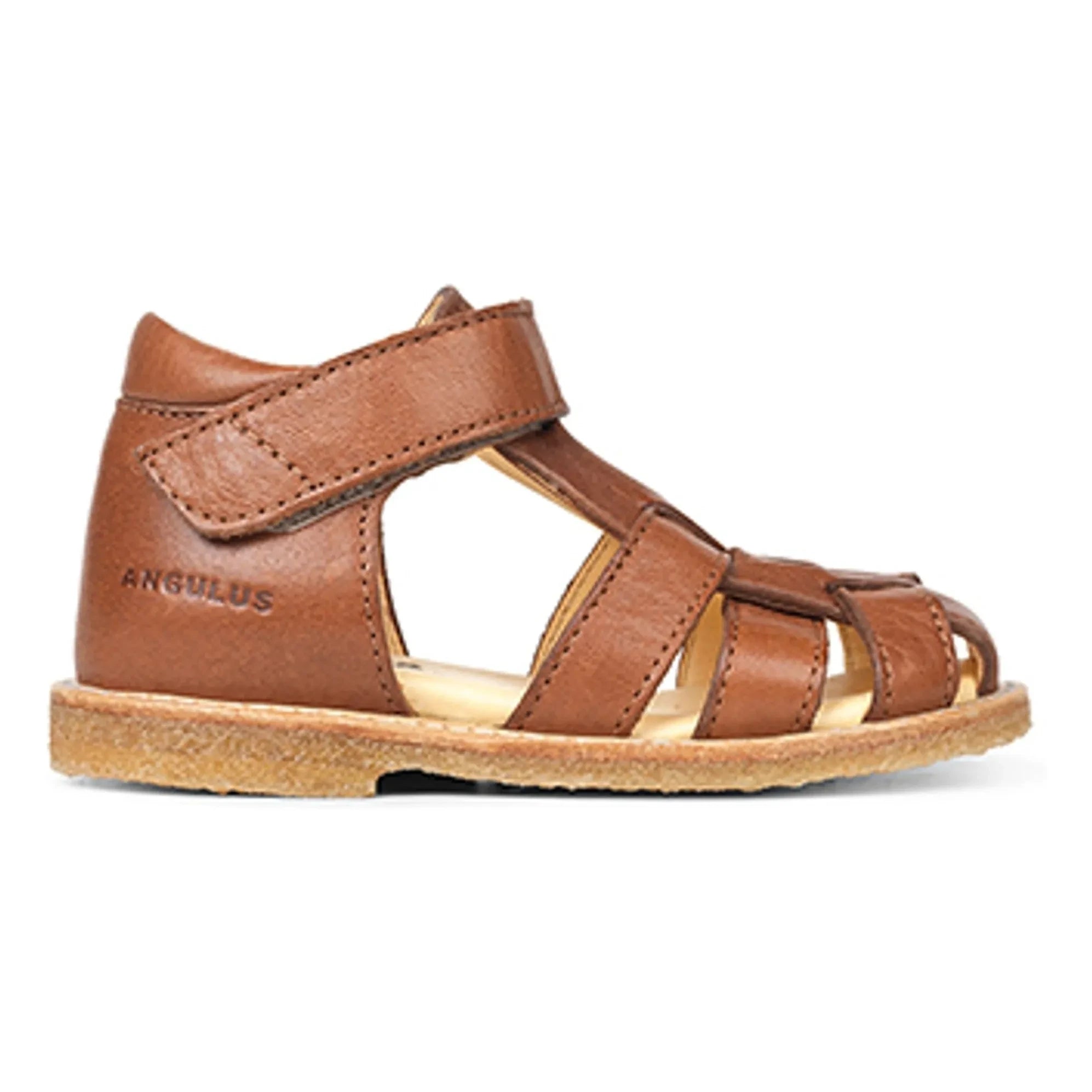 Angulus - Sandalias de piel con plataforma | Caramelo
