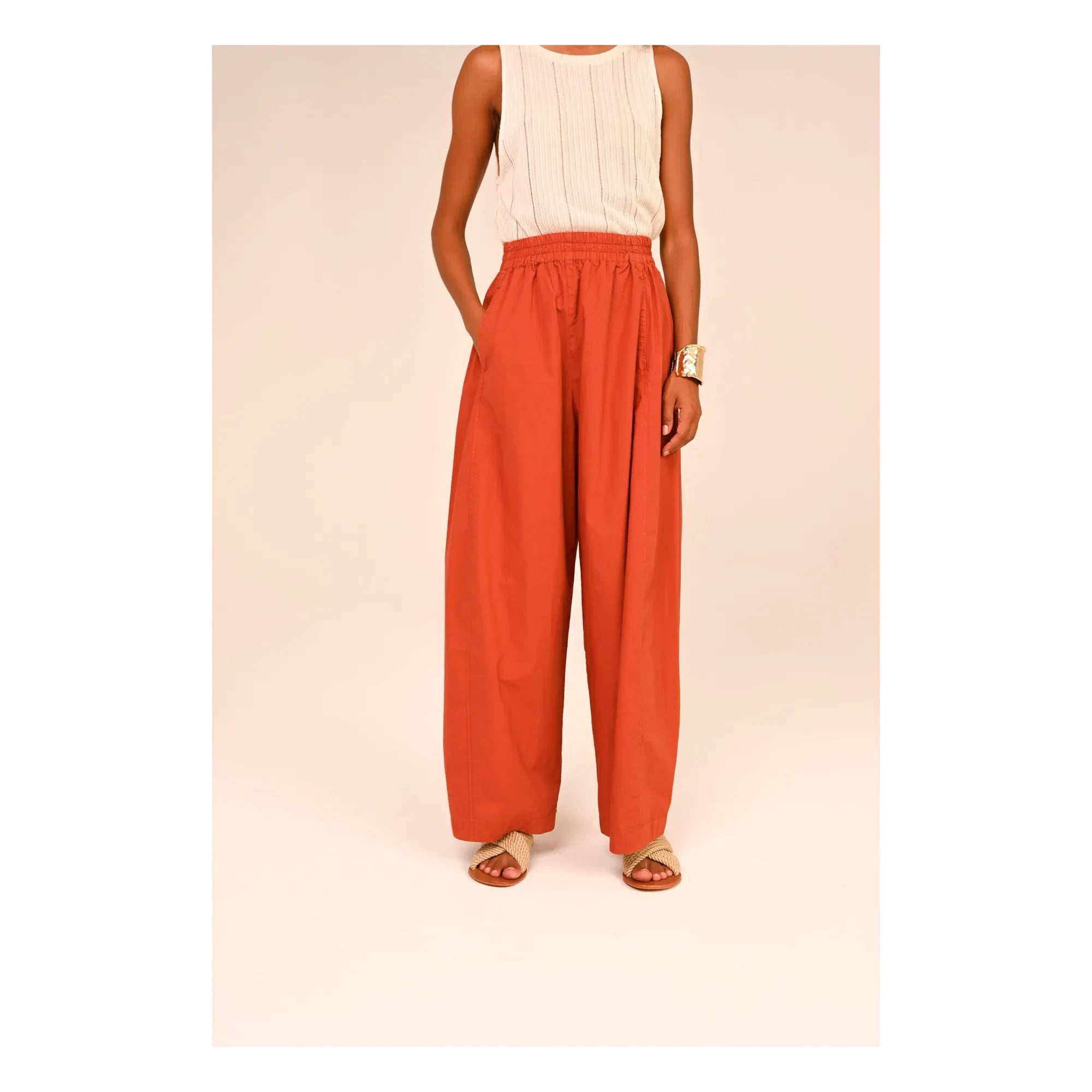 Sacrécoeur - Pantalones Poplin Liam | Caramelo