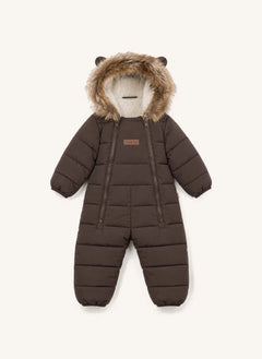 Töastie - Chaqueta Cloud con Capucha de Piel Sintética Impermeable | Marrón