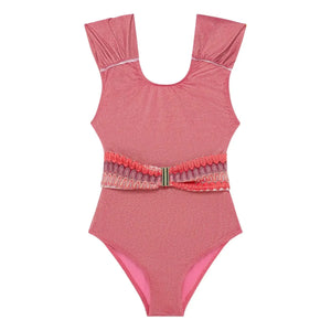 Lison Paris - Dolce Vita Bañador Metalizado de Una Pieza | Rosa