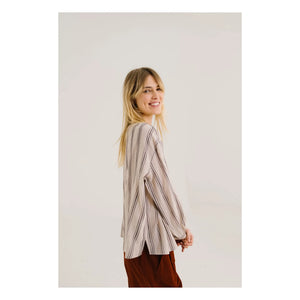 Sacrécoeur - Blusa de rayas Ella Canyon | Beige