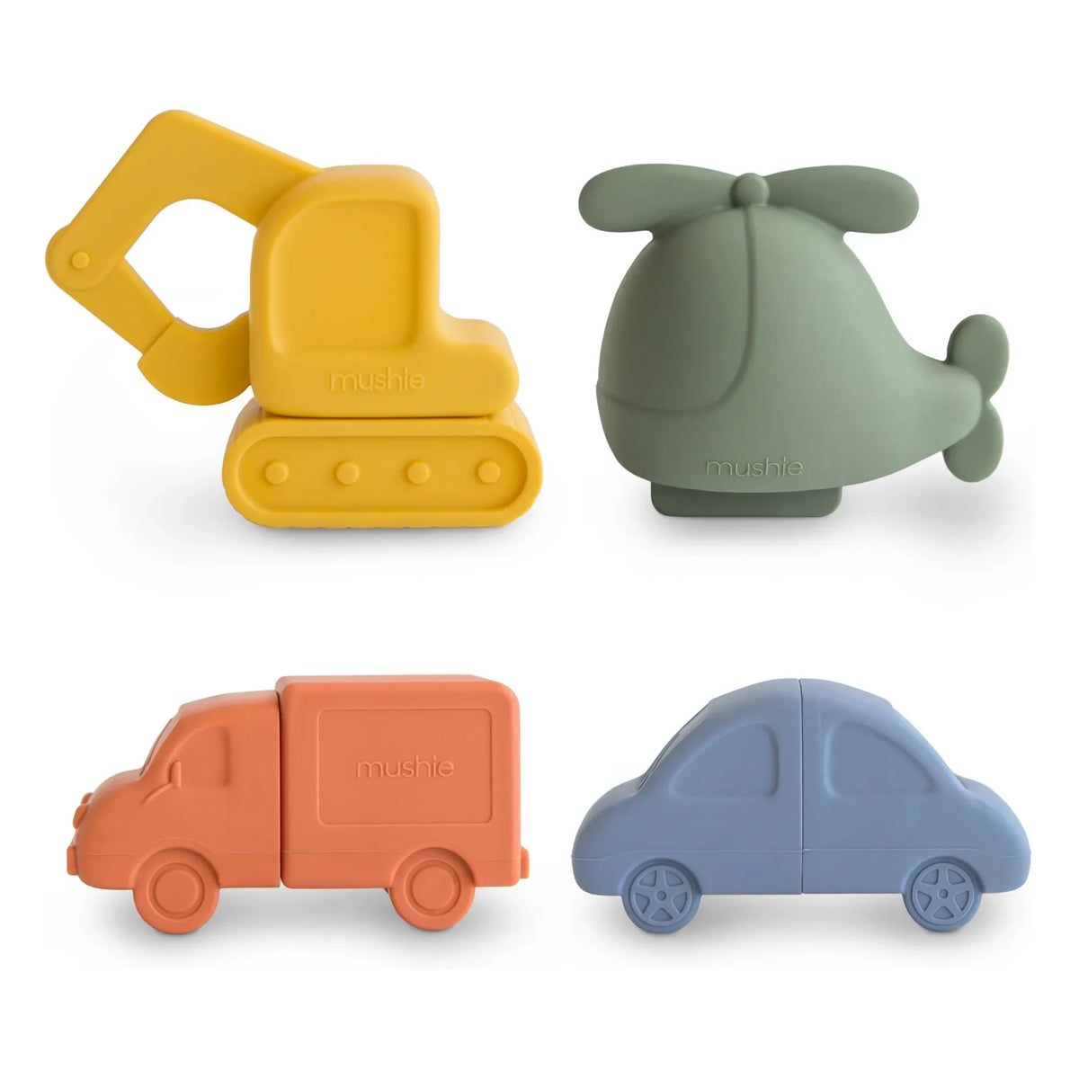 Mushie - Juguetes de baño Vehículos - Set de 4