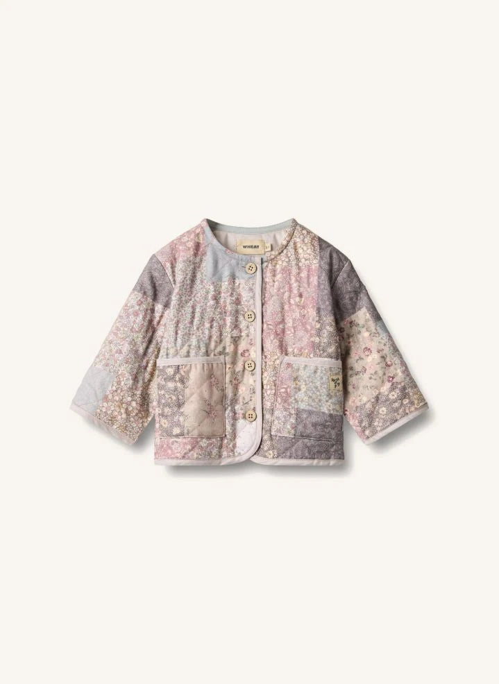 Wheat - Ima Patchwork Chaqueta Acolchada para Bebé de Algodón Orgánico | Rosa Pálido
