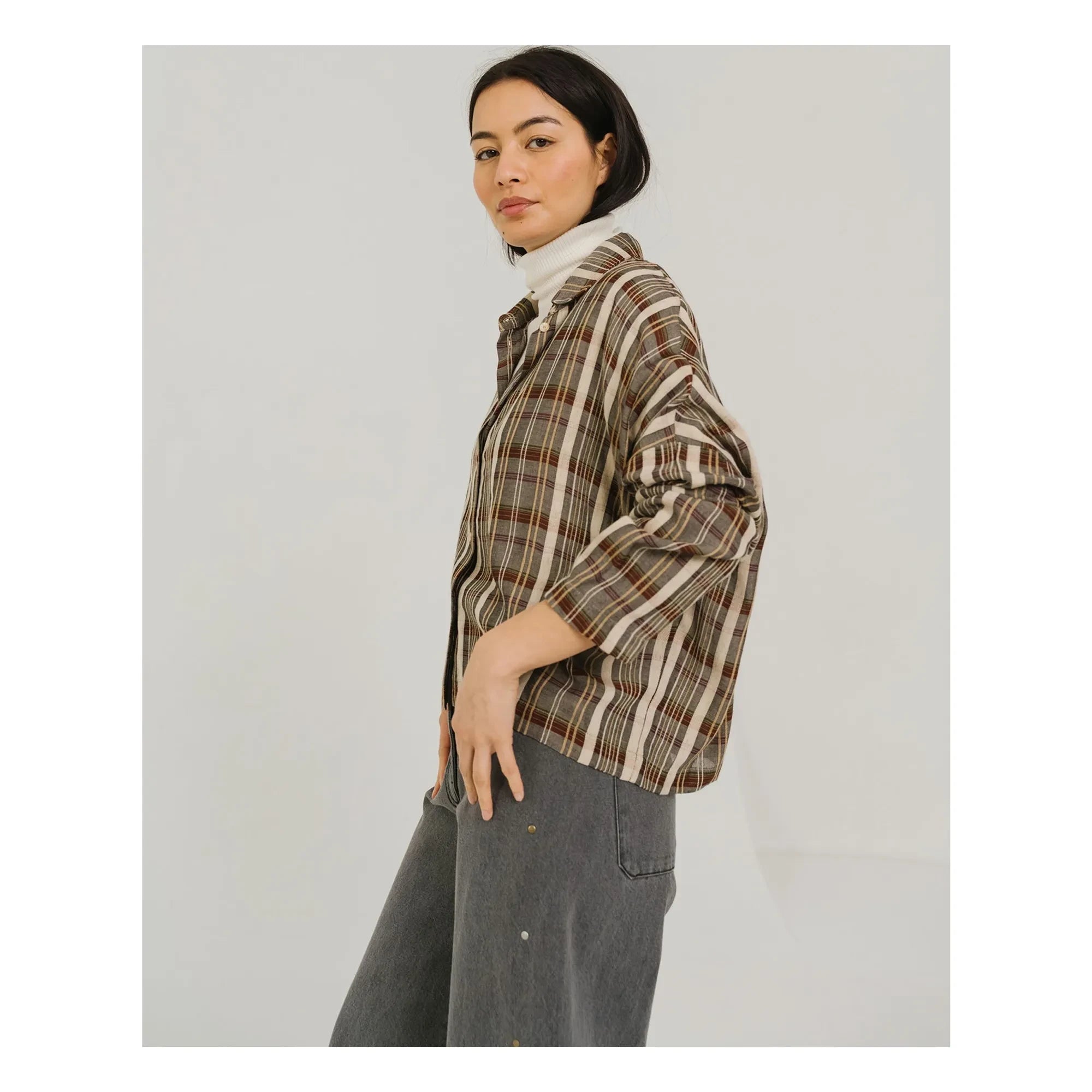 Tinsels - Camisa de cuadros Wood Sevilla | Marrón