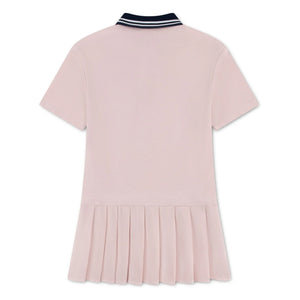 Lacoste - Vestido polo plisado de algodón orgánico | Rosa pálido