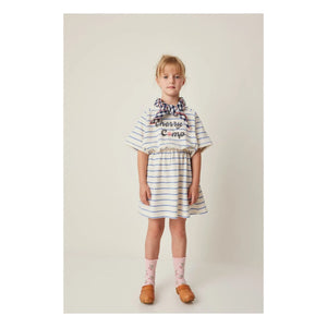 Tocoto Vintage - Vestido de rayas de rizo | Crudo