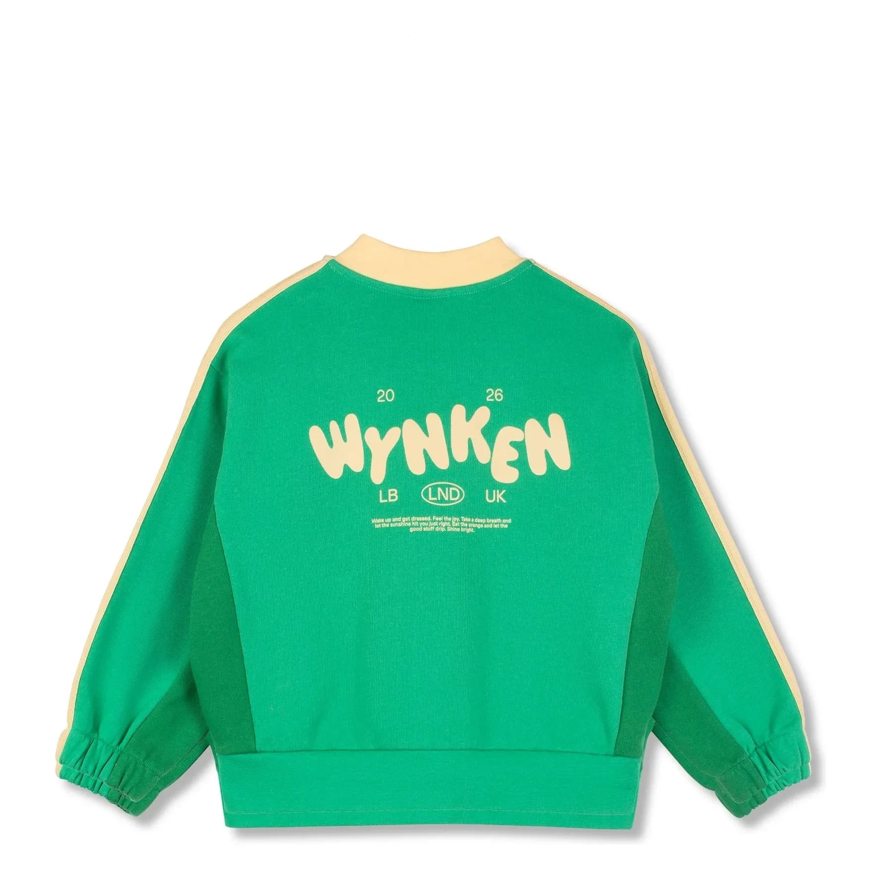 Wynken - Chaqueta bomber de algodón orgánico en contraste | Verde
