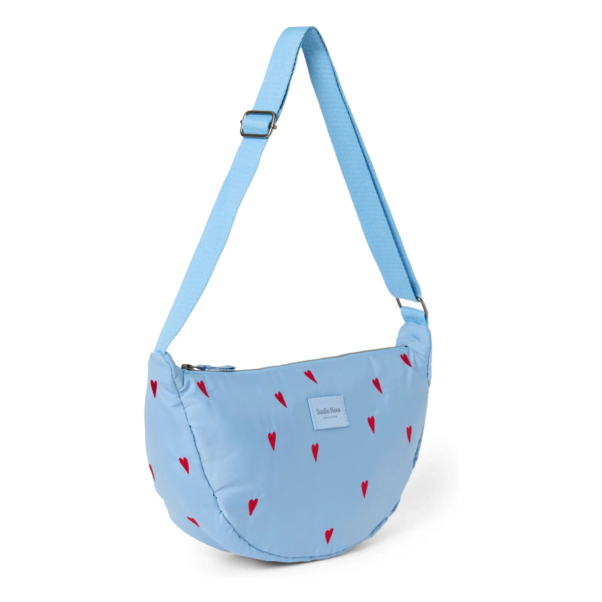 Studio Noos - Riñonera Puff Hearts | Azul claro