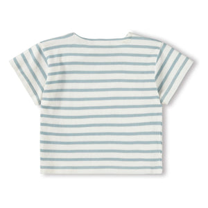Molo - Camiseta de algodón orgánico a rayas Eivor | Blanco