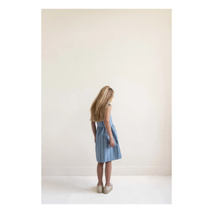 Jenest - Vestido Bonne de algodón orgánico a rayas | Azul claro