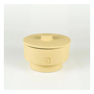 Mon Dada - June Sahara, vela de exterior para dos personas, con tapa, fragancia neutra | Amarillo pálido