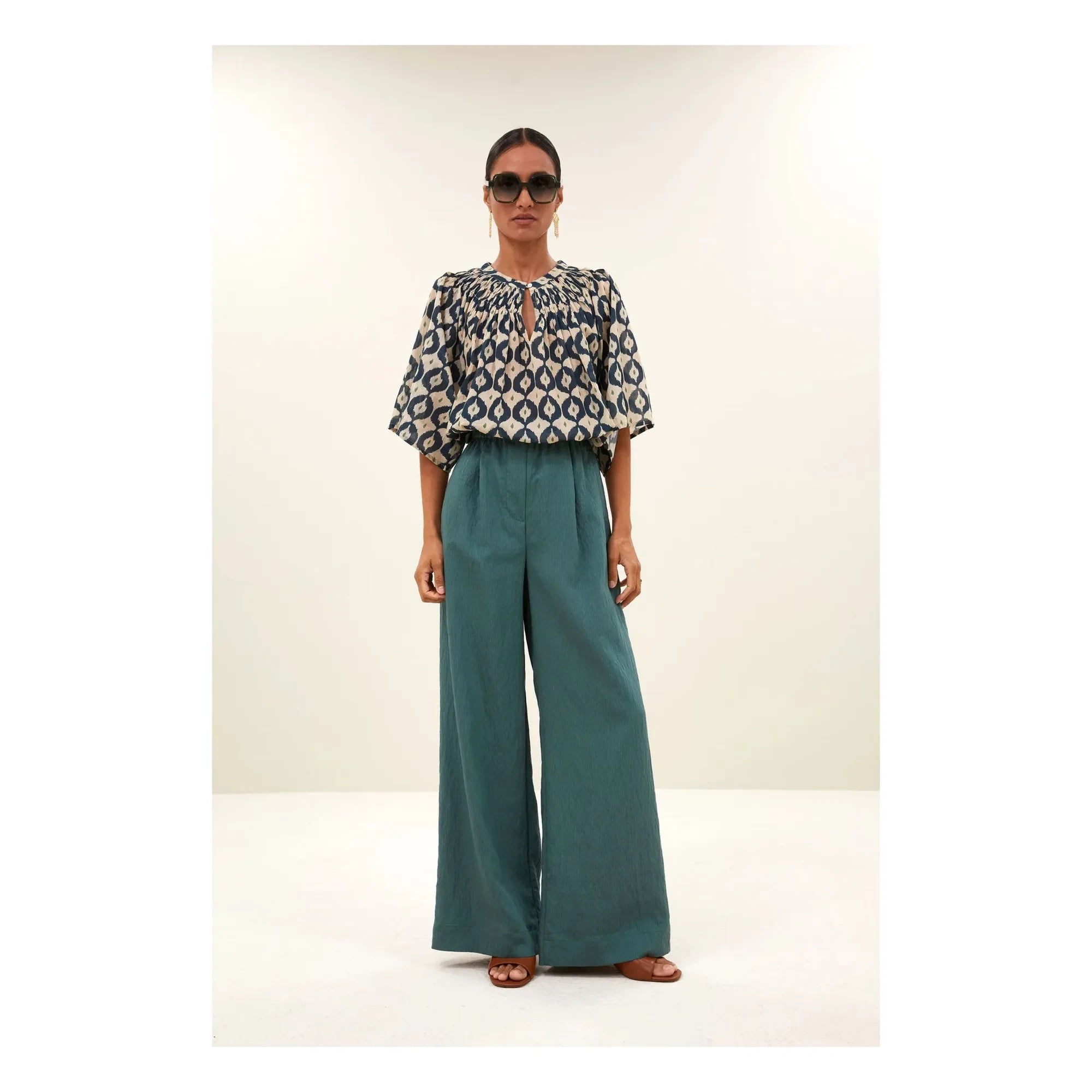 By Bar - Celin Pantalones a Rayas | Verde