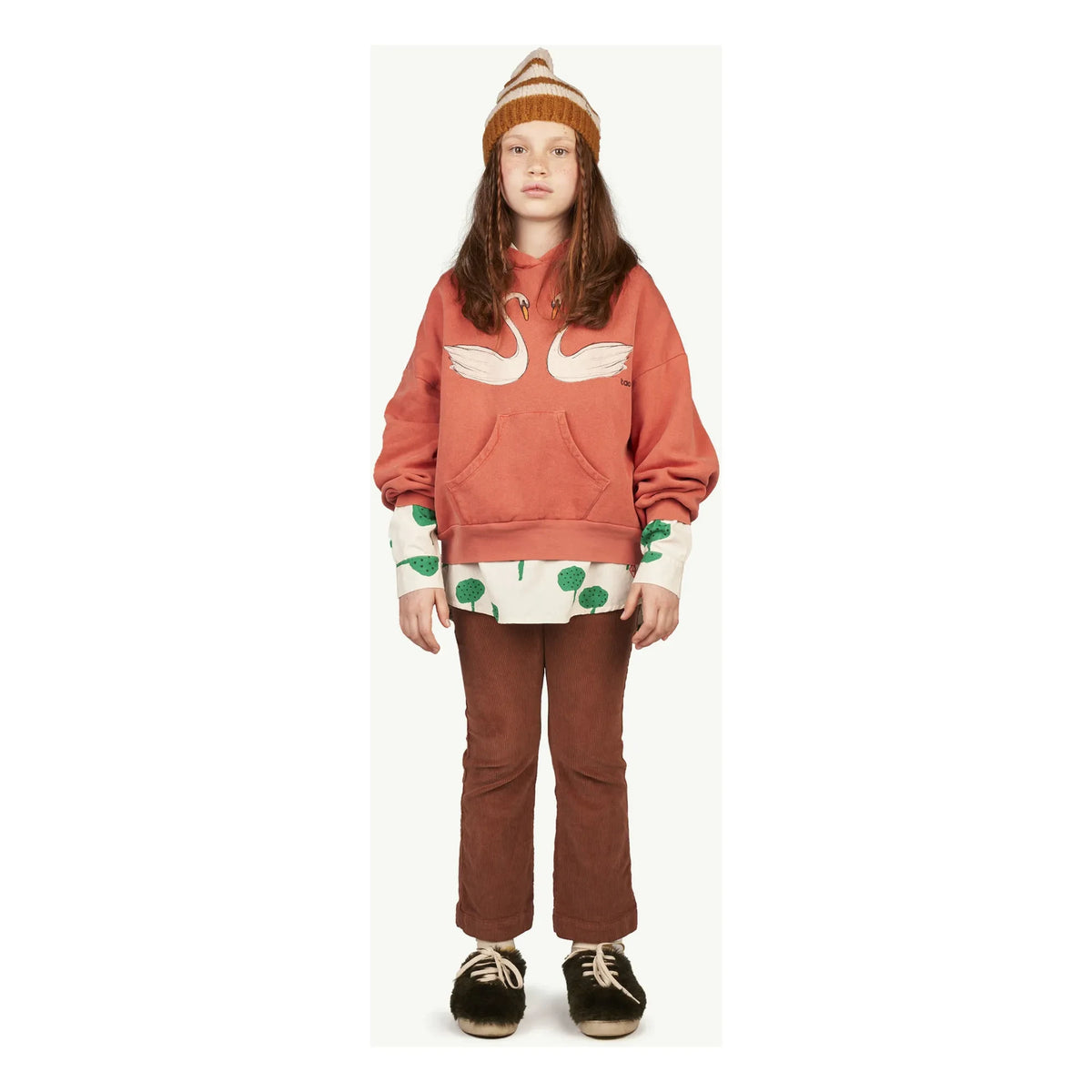 The Animals Observatory - Gorro de lana a rayas Pony | Camel