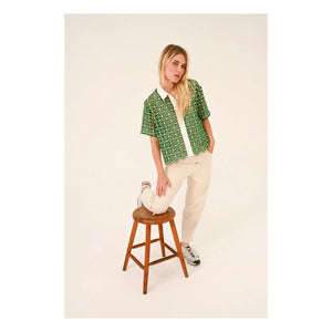 Sacrécoeur - Camisa de guipur Flavia Goya | Verde