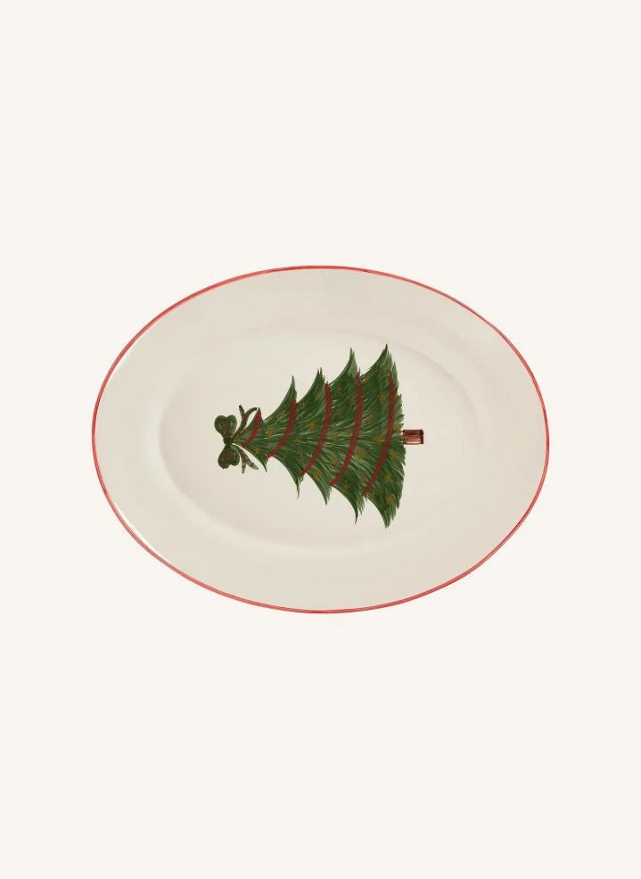 Anna + Nina - Plato de Servir para Árbol de Navidad | Blanco