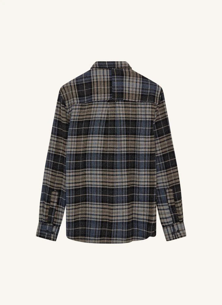 Anerkjendt - Camisa Akkonrad a Rayas de Fibras Recicladas | Índigo