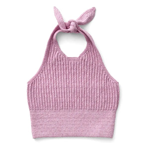 Soor Ploom - Top de Algodón Orgánico Acanalado Ava | Rosa