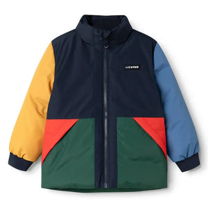 Liewood - Chaqueta Bran Colorblock fabricada con fibras recicladas | Azul marino