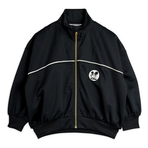 Mini Rodini - Chaqueta de chándal con parche de fibra reciclada | Negro