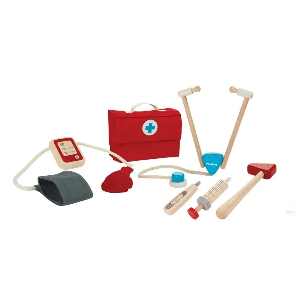 Plan Toys - Maletín de Doctor con Accesorios de Madera