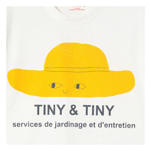 Tinycottons - Camiseta de algodón orgánico Tiny & Tiny | Blanco