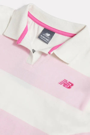 Camiseta New Balance de algodón con cuello para niños