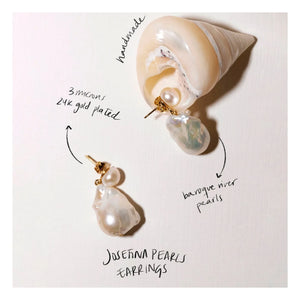 Alhaja - Pendientes de perlas Josefina | Blanco