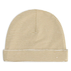 Gray Label - Gorro de algodón orgánico a rayas | Mostaza