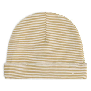 Gray Label - Gorro de algodón orgánico a rayas | Mostaza