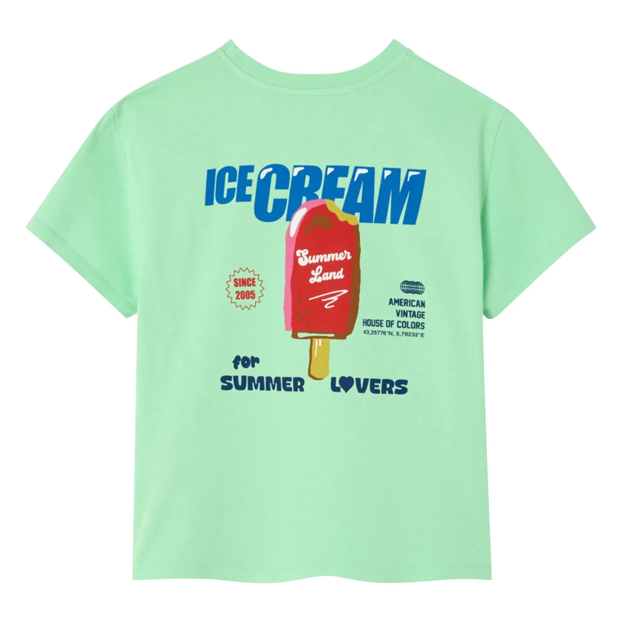 American Vintage - Camiseta Fizvalley Ice Cream | Aqua