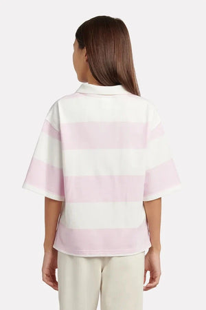 Camiseta New Balance de algodón con cuello para niños