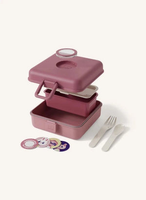 Monbento - Caja de Sándwich Snacky | Rosa Polvo