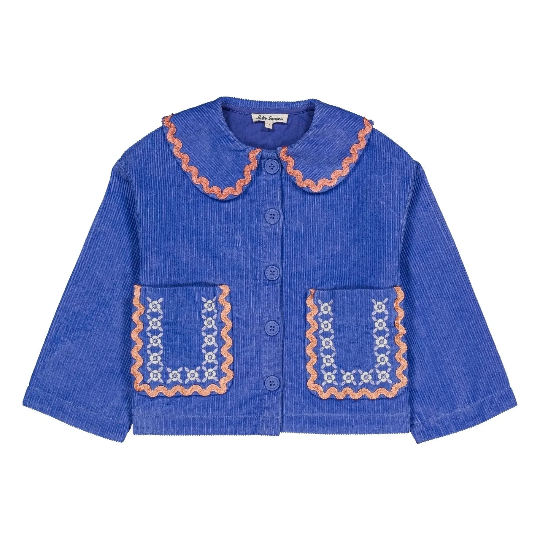 Hello Simone - Chaqueta de terciopelo Duchesse | Azul