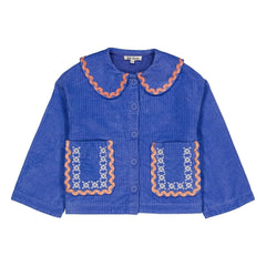 Hello Simone - Chaqueta de terciopelo Duchesse | Azul