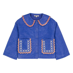 Hello Simone - Chaqueta de terciopelo Duchesse | Azul