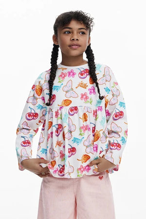 Blusa de manga larga para niña Desigual