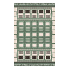 Layered - Alfombra de lana Röllakan Hilma | Verde