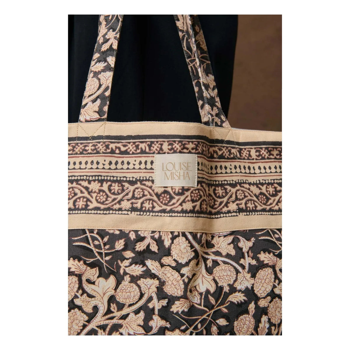 Louise Misha - Bolso Tote Beverly de Algodón Orgánico | Negro