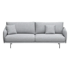 Panac Edition - Sofá de 3 plazas Isly, tela jaspeada - 205 cm | Gris