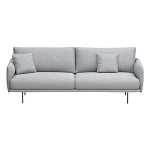 Panac Edition - Sofá de 3 plazas Isly, tela jaspeada - 205 cm | Gris
