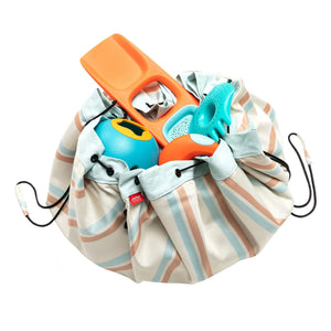 Play and Go - Bolsa / colchoneta de exterior Noomad - Rayas | Azul claro