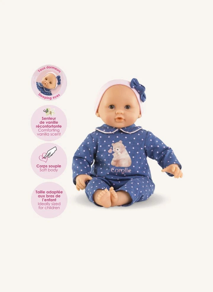 Corolle - Mi Primer Muñeco - Muñeca Linda Capucine Osito de Juguete | Azul