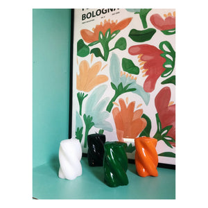 Anna + Nina - Vela Retorcida - 9 cm | Naranja