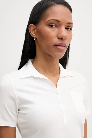 Camiseta de mujer de algodón con cuello de polo Marc O'Polo