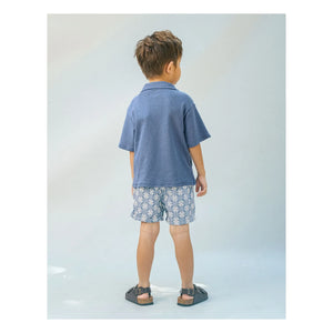 Gingersnaps - Tommy Monkey Camisa con relieve | Azul