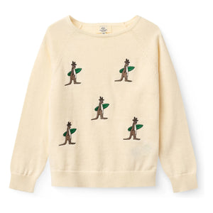 Copenhagen Colors - Sudadera de Algodón Orgánico Kangaroos | Crema