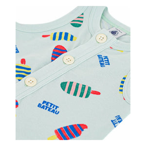 Petit Bateau - Peto corto helados | Turquesa