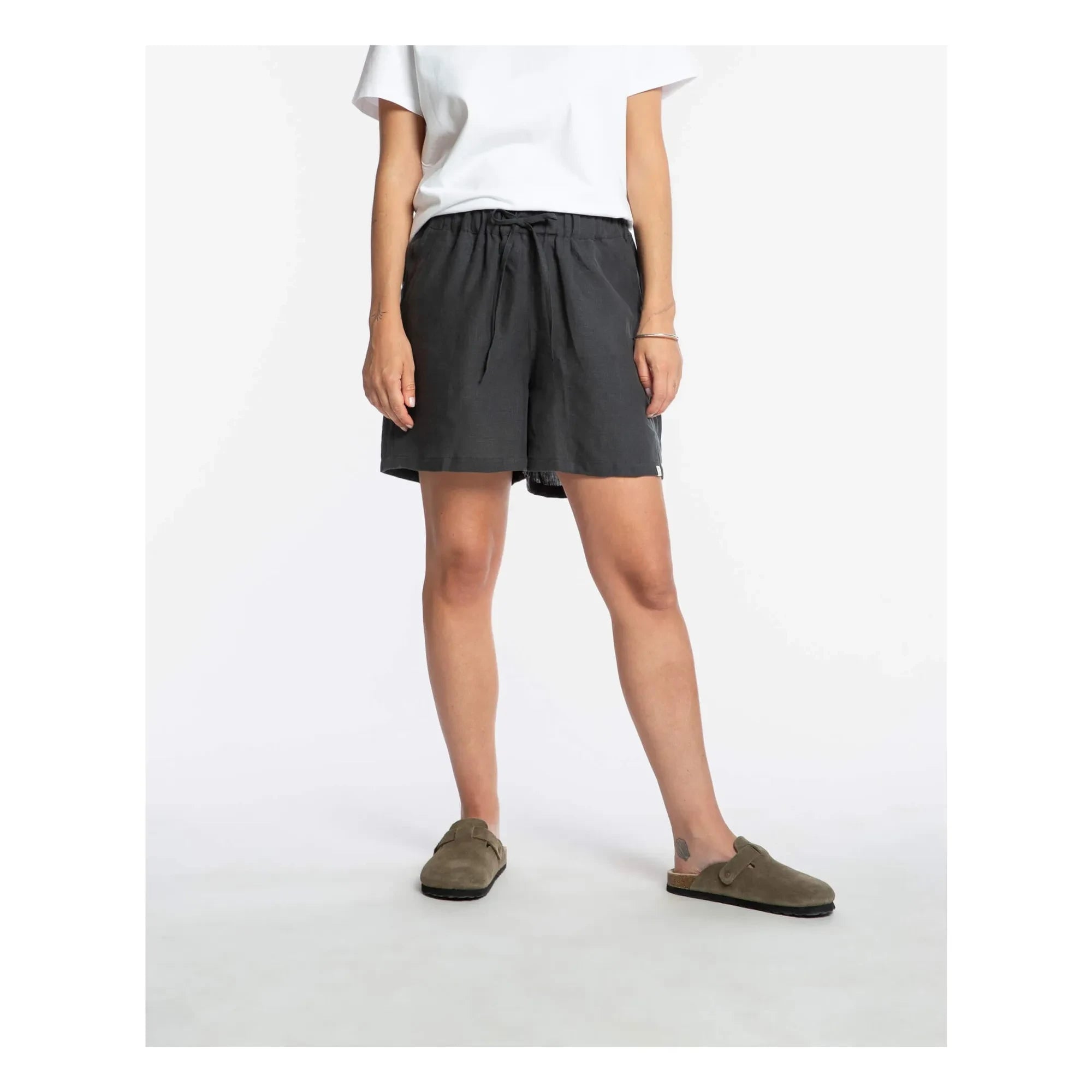 Matona - Shorts de lino | Gris oscuro