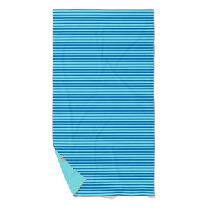 Toalla de playa de microfibra Quut - Circuit | Azul