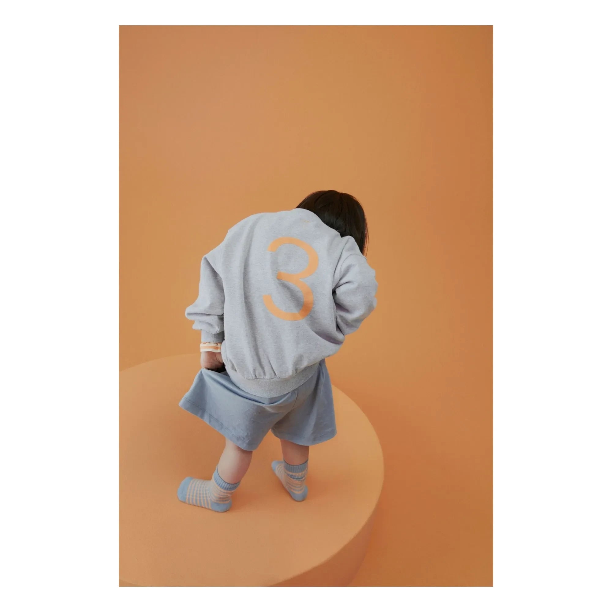 Gray Label - Sudadera de cumpleaños Algodón orgánico | Gris jaspeado